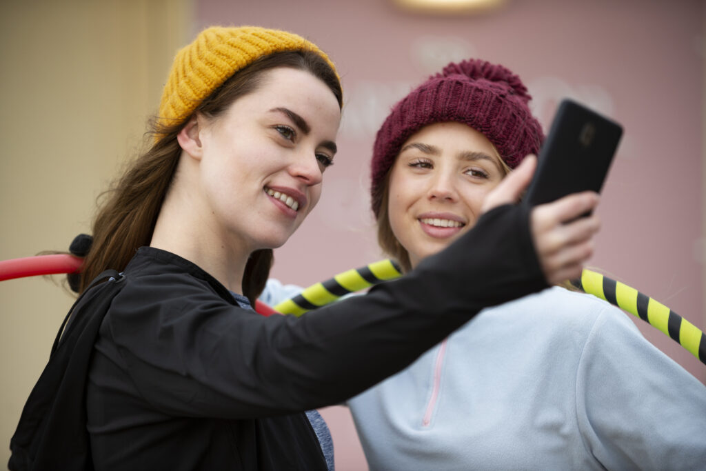 Upswap for Teens - Save Money, teenagers having fun exchanging clothes