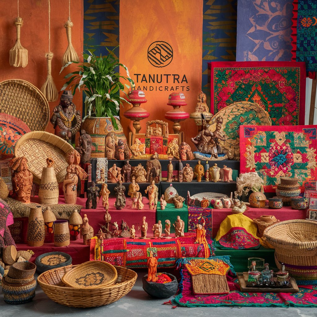 India Home Decor ,Colorful Tanutra Handicrafts on Display